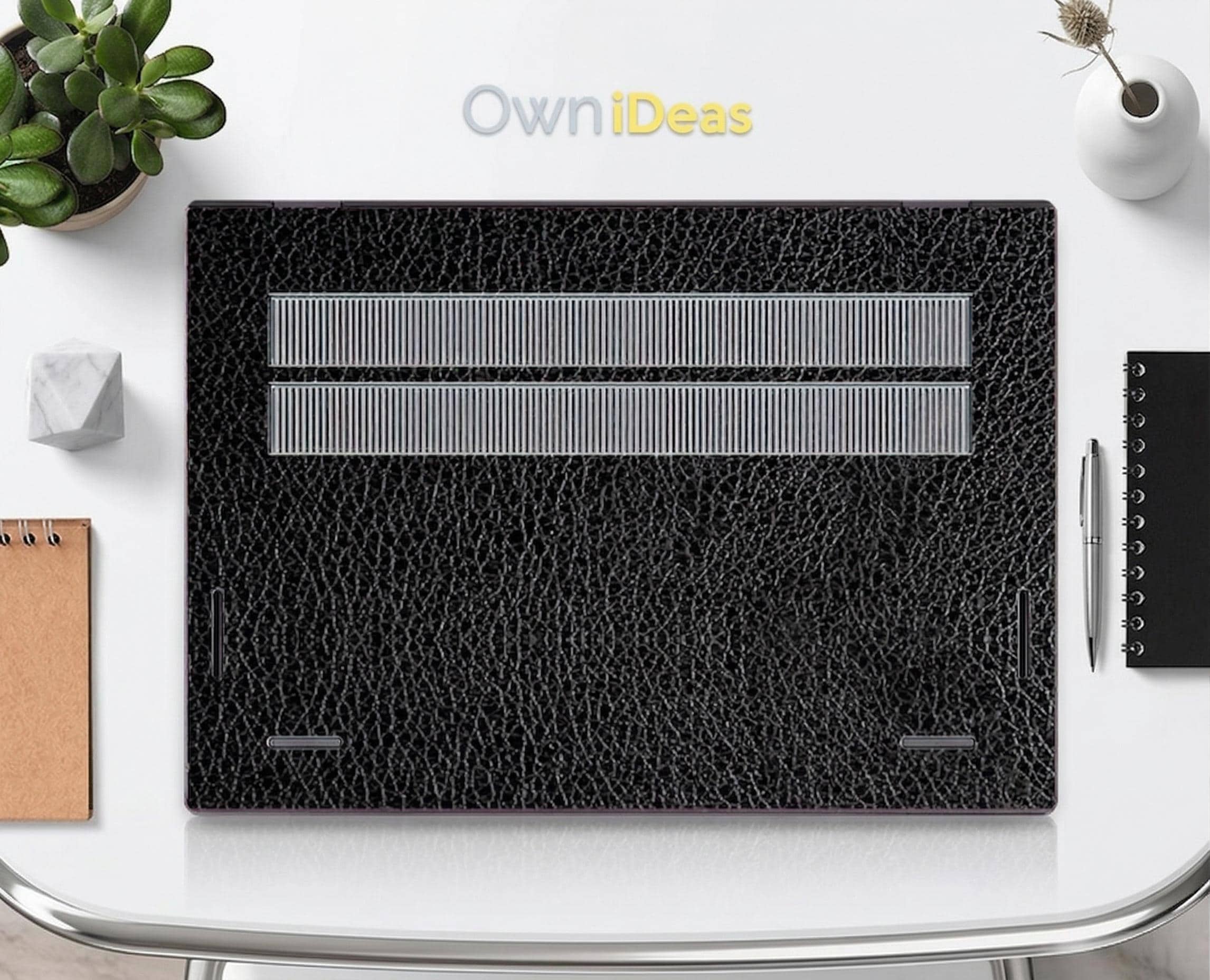 Lenovo Laptop Sticker Leather Black Color Personalized Customizable ...