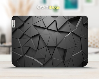 Lenovo Yoga Laptop Thinkpad Aufkleber Schwarzes Geometrie Design Personalisiertes anpassbares Geschenk Passend für Yoga Thinkpad Thinkbook Ideepad Legion schlank