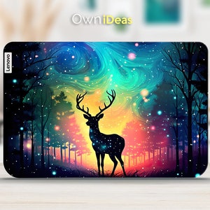 Thinkbook Laptop, Protectant Laptop Unique Deer Design Vinyl Decal Personalization Gift Fits Yoga Thinkpad Thinkbook Ideapad Legion Slim