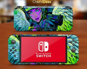 Switch Oled Sticker Wrap Skin Fantasy Feather Design Customized Anime Gift for Nintendo Dock and Console OLED Dock and Console Switch Lite