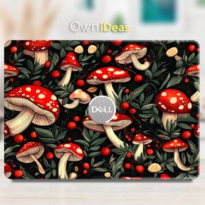 Dell Inspiron 3530 Laptop Decal Red Mushroom Design Personalized Gift Vinyl Stickerfor Xps Latitude Inspiron Vostro Precision Series