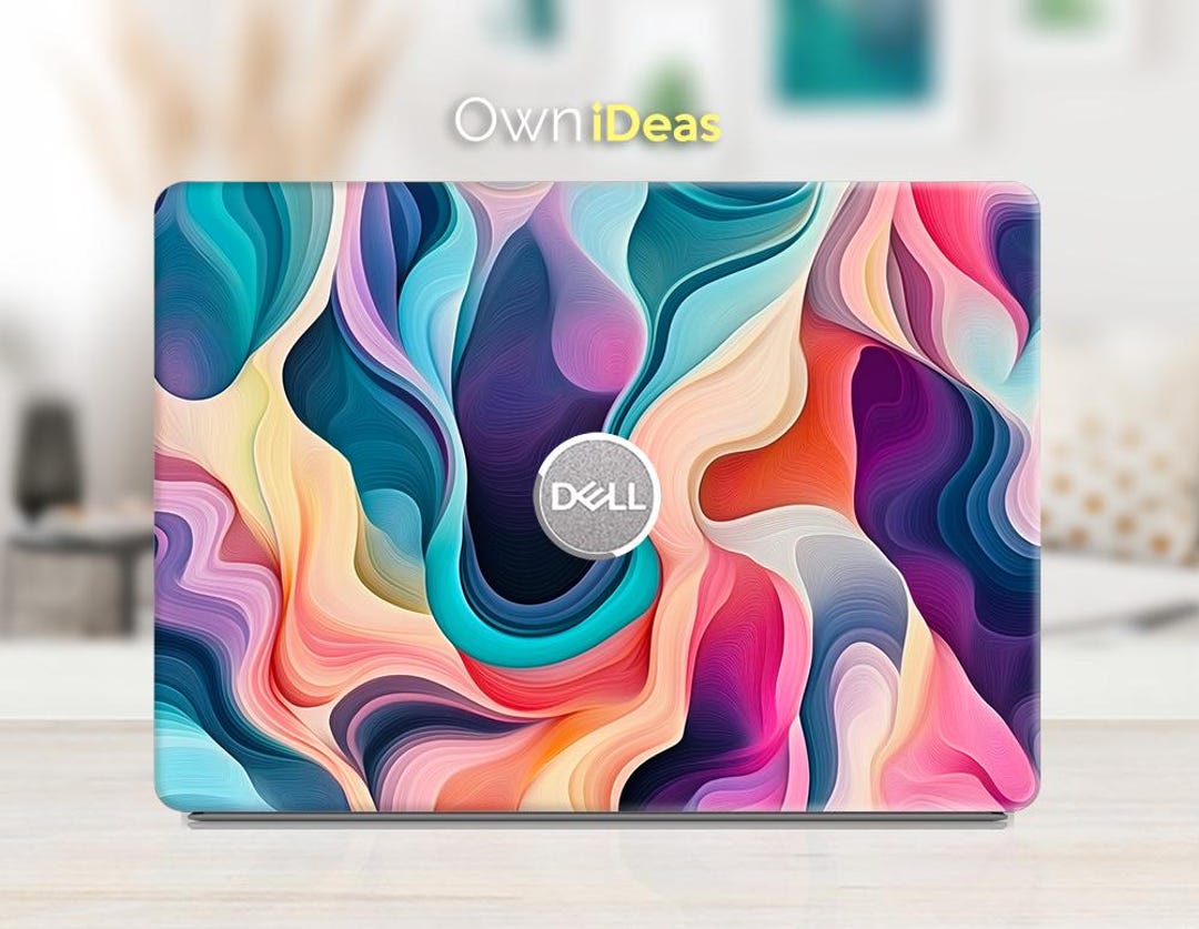 Dell G16 Laptop Decals Colorful Ripple Pattern Personalized Gift Custom ...
