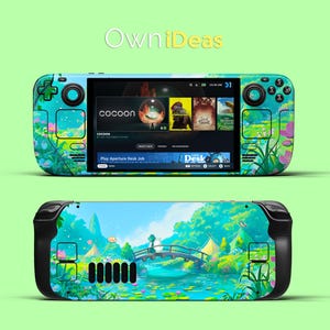 Steam Deck Decal Spring Creek Design Vinyl Sticker Clear Case for Steam Deck and Steam Deck Oled