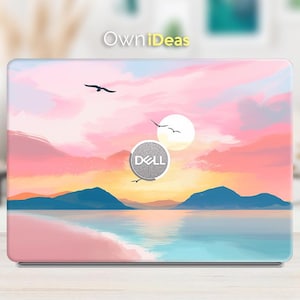 Dell Laptop Decal Aesthetic Sunset Design Personalized Gift Custom Decal for XPS Latitude Inspiron Vostro Alienware Precision Series