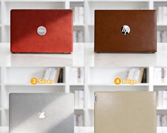 Custodia per laptop, regalo unico in pelle disponibile nei colori marrone, argento, rosso e beige, per Hp, Dell, Lenovo, Surface, Macbook
