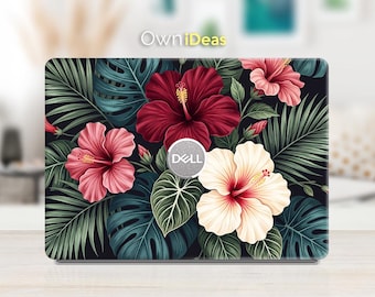 Dell XPS 17 9730 Laptop Skin Black Tropical Hibiscus Laptop Skin Anniversary Gifts For Latitude Inspiron Vostro Alienware Precision G Series