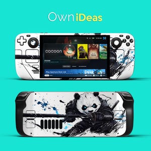 Steam Deck 3M Skin Accessory with Transparent Shell Kung Fu Panda Design Unique Commemorative Gift Customizable Pattern