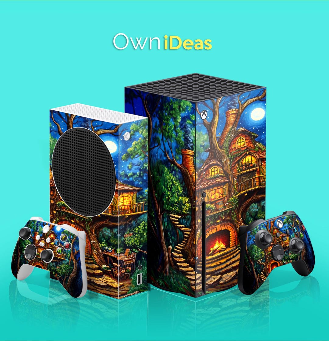 Xbox One S Console Skin Fairy Tale House Pattern Customizable