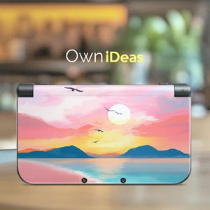 Custom 3M Skin for Nintendo 2DS Xl with Transparent Shell Pink Cloud Design Birthday Gift for 2DS XL New 2DS xL New 3DS xL DSI XL