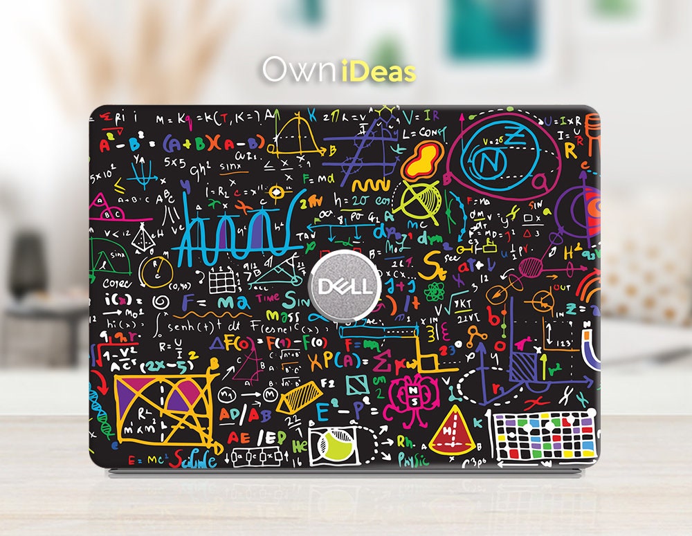 Black Vinyl Laptop Lid Skin For Dell Inspiron 1545 & 1546 - Decal Cover, Self-Adhesive