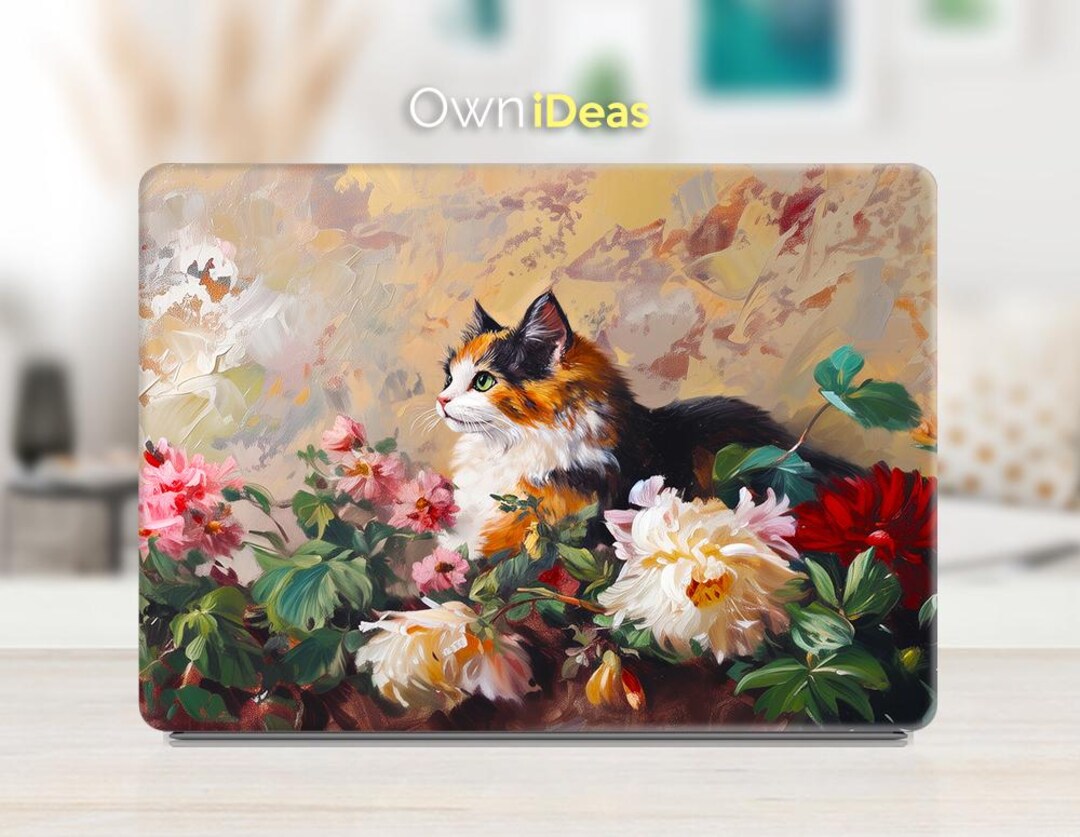 Dell Alienware M16 Laptop Decal Protective Film Oil Painting Cat Design ...