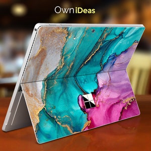 surface pro skin custom, colored marble Design personalized gift, Fits Surface Pro 9 8 7 6 5 4 3 X,Surface Go, Surface Go 2, Go 3