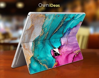 Surface Pro 12 Inch Skin Custom, Colored Marble Design Personalized Gift, Fits Surface Pro 9 8 7 6 5 4 3 X,Surface Go, Surface Go 2, Go 3