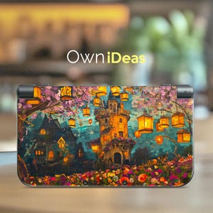 New Nintendo 3Ds Xl Custom Game Sticker with Clear Case Sakura Lantern Design Children&#39;s Day Gift for New 3Ds Xl 2Ds Xl Dsi 2Ds Xl 3Ds Xl
