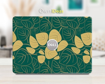 Skórka na laptopa Dell Inspiron 16 cali, zielony wzór kwiatowy, spersonalizowany prezent, pasuje do XPS, Latitude, Inspiron, Vostro, Alienware, Precision, serii G