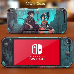 Nintendo Console Skin Night Mage Design Customizable Photo Girlfriend Gift for Nintendo Dock and Console OLED Dock and Console Switch Lite