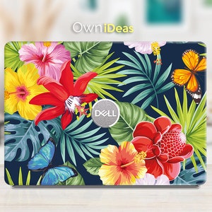 dell laptop 16 inch skin, Red florals design, personalized gift, Fits XPS, Latitude, Inspiron, Vostro, Alienware, Precision, G series