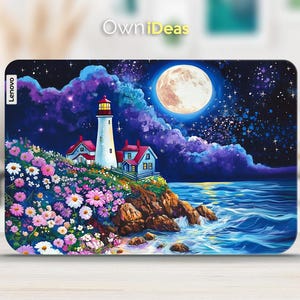 Lenovo Laptop Decal Dream Lighthouse Design Customizable Unique Gift for Yoga Thinkpad Thinkbook Ideapad Legion Slim Series