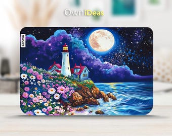 Lenovo Laptop Decal Dream Lighthouse Design Customizable Unique Gift for Yoga Thinkpad Thinkbook Ideapad Legion Slim Series