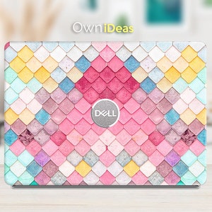 dell laptop skins, colorful geometric personalized Customizable gift,  Fits XPS, Latitude, Inspiron, Vostro, Alienware, Precision, G Series