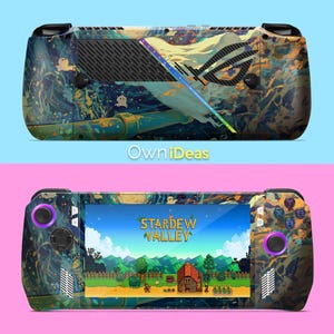 Rog Ally X Decal Sticker Skin Ocean Whisper Customizable Pattern with Clear Case Gift for Game Lovers