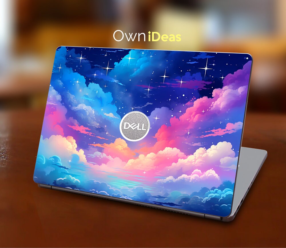 Dell Laptop Skin Cute Decal Aesthetics Whimsical Skyline Stickers ...