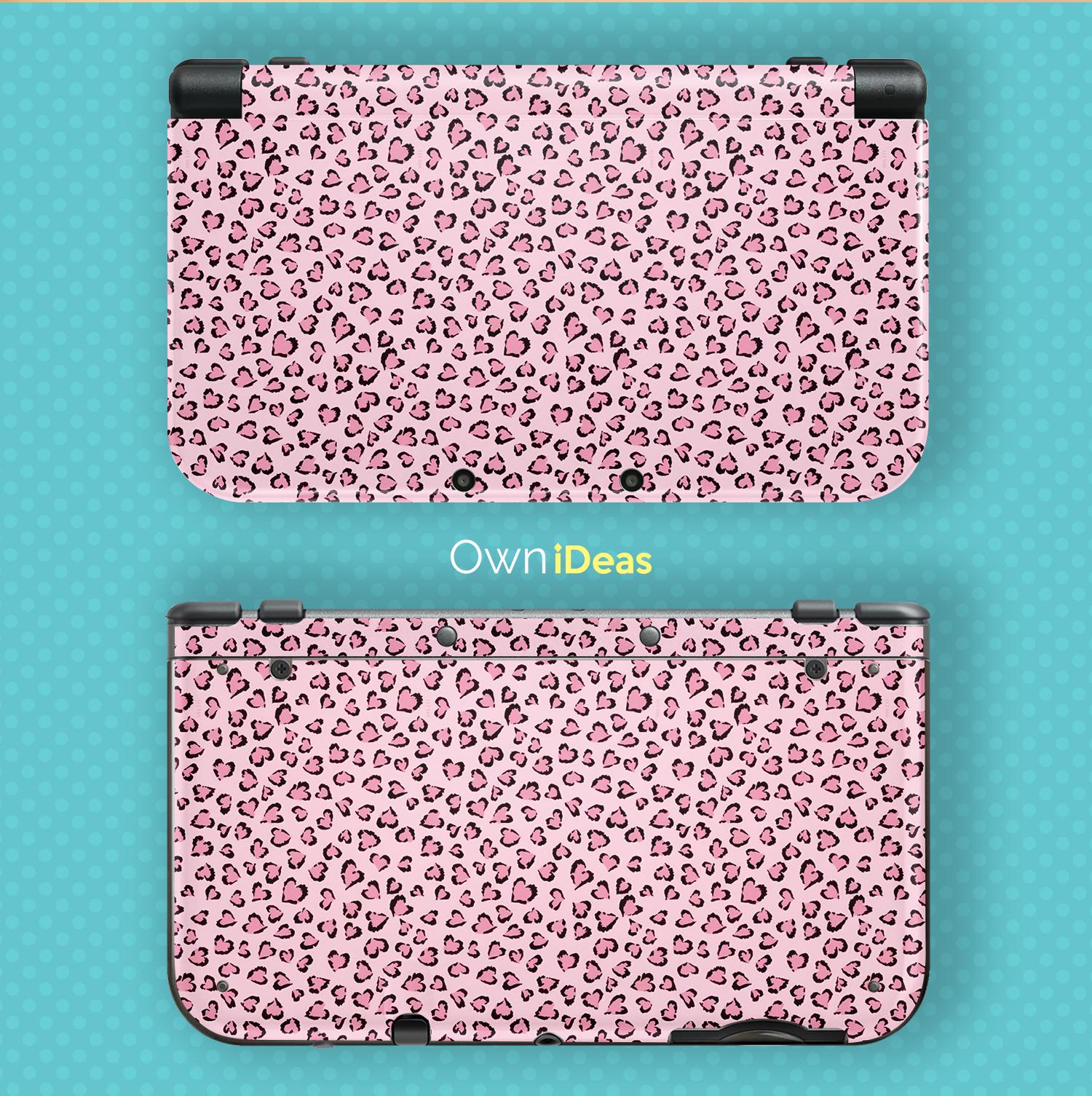 Nintendo 3DS Xl Case With Clear Shell Cute Pink Leopard Custom Design ...