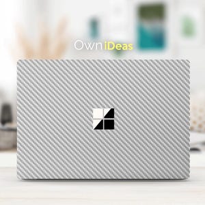 Surface Pro Laptop Solid Color Sticker Fiber Silver Personalized Gift For Surface Laptop 2,3,4,5  Surface Book 2,3