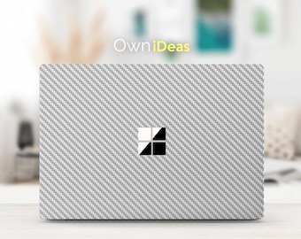 Surface Pro Laptop Solid Color Sticker Fiber Silver Personalized Gift For Surface Laptop 2,3,4,5  Surface Book 2,3