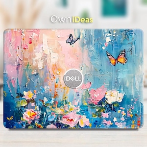 Dell Laptop Aufkleber Ästhetische Ölgemälde Schmetterling Design personalisierte Geschenk für Inspiron Vostro Alienware Präzision G Serie