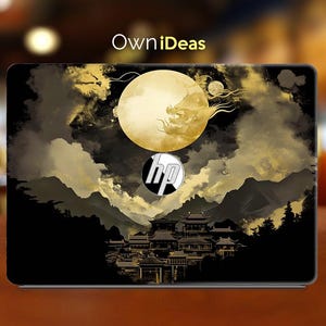Hp Probook 455 Laptop Stickers Customized Moonlit Night Pattern for Friends Gifts for Spectre Envy Pavilion Victus Omen Zbook Elite Series
