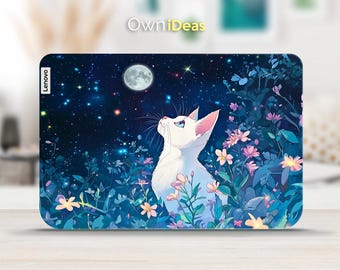 Lenovo Yoga 920 Laptop Skin White Kitten Design Customizable Unique Gift for Yoga Thinkpad Thinkbook Ideapad Legion Slim Series