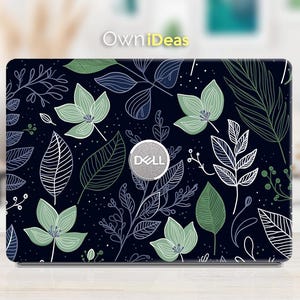 Dell laptopsticker groen bladpatroon ontwerp gepersonaliseerd cadeau aangepaste sticker voor XPS Latitude Inspiron Vostro Alienware Precision G-serie