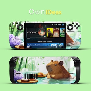 Steam Deck Oled Skins with Transparent Protective Case Capybara Design Customized Children&#39;s Day Gift for Sister
