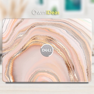 Dell laptop skin, marble texture, personalized Customizable gift,  Fits XPS, Latitude, Inspiron, Vostro, Alienware, Precision, G series
