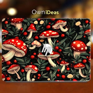 Hp Elitebook 845 G8 Laptop Decal Red Mushroom Pattern Personalized Gift for Spectre Envy Pavilion Victus Omen Zbook Elite Probook Series