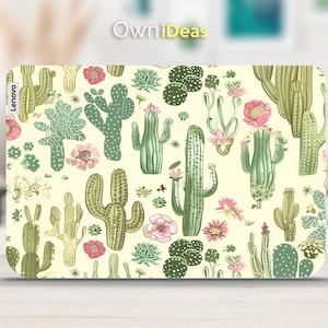 Lenovo Laptop Decal Green Cactus Design Customizable Unique Gift for Yoga Thinkpad Thinkbook Ideapad Legion Slim Series