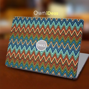 Dell laptop skins, colorful geometric pattern personalized Customizable gift,  Fits XPS, Latitude, Inspiron, Vostro, Alienware, Precision