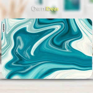 Legion Decal, Customization Present,Personalised Vinyl Skin,Unique Bule Marble Texture Fits Yoga Thinkpad Thinkbook Ideapad Legion Slim