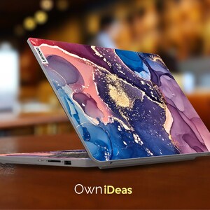 Lenovo Yoga Skin Convertible Laptop Purple Marble Design Custom Decal Customizable Gift Fits Yoga Thinkpad Thinkbook Ideapad Legion Slim image 6