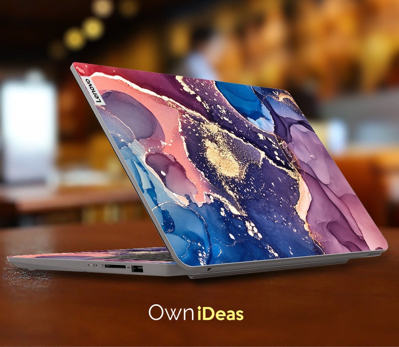 Lenovo Yoga Skin Convertible Laptop Purple Marble Design Custom Decal Customizable Gift Fits Yoga Thinkpad Thinkbook Ideapad Legion Slim image 6