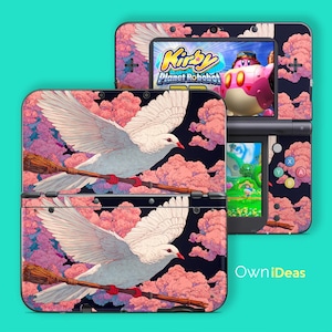 Custom Nintendo 2Ds Xl 3M Vinyl Case with Clear Shell White Dove Design Gift for DSI XL 3DS 2DS xL New 3DS New 2DS xL New 3DS XL