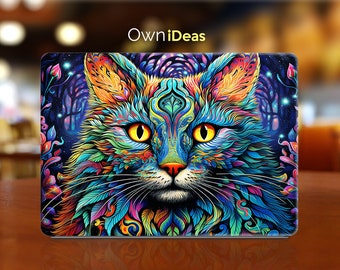 Hp Pavilion Skin Personal Computer Mysterious Cat Design Personalized Unique Gift Fits Spectre Envy Pavilion Victus Omen Zbook Elite Probook