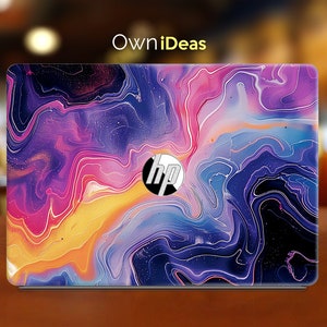 Pegatinas para portátiles HP, regalos de diseño de pintura al óleo coloridos personalizados para hermanas para la serie Spectre Envy Pavilion Victus Zbook Elite Probook