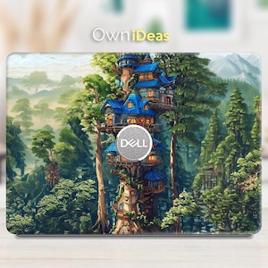 Dell Laptop Decal Aesthetic Tree House Design Personalized Gift Custom Decal for XPS Latitude Inspiron Vostro Alienware Precision G Series