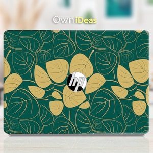 hp victus 15 inch skins , Green florals personalized gift, Fits HP Spectre, Envy, Pavilion, Victus, Omen, Hp laptop, Zbook, Elite, Probook