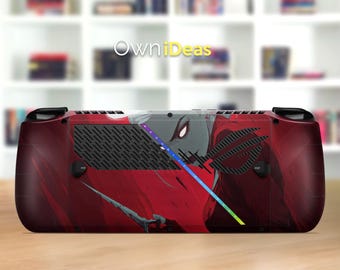 Przyciski Asus Rog Ally z przezroczystym etui Crimson Shadow of the Night Design Niestandardowy, znaczący projekt Specjalny prezent dla niej