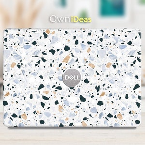 Unique laptop skin for dell, Terrazzo Texture Design, personalized Customizable gift,  Fits XPS,Latitude,Inspiron,Vostro,Alienware,Precision