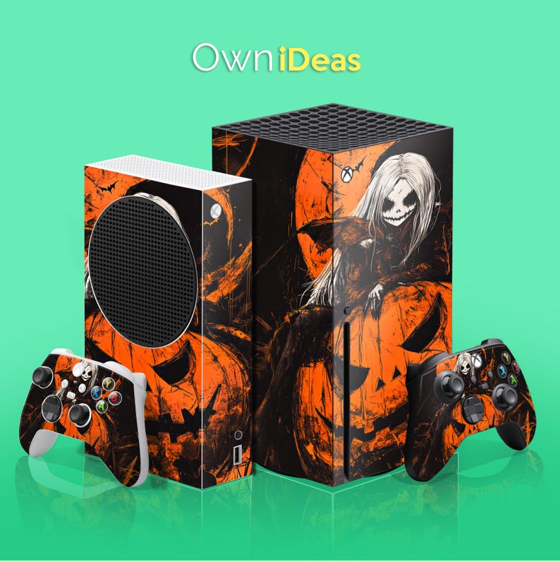 xbox-series-x-digital-skin-horror-halloween-design-vinyl-sticker-for