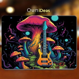 Hp Laptop Decal Orange Guitar Graphic Personalized Gift for Hp Spectre Envy Pavilion Victus Omen Zbook Elite Probook Series
